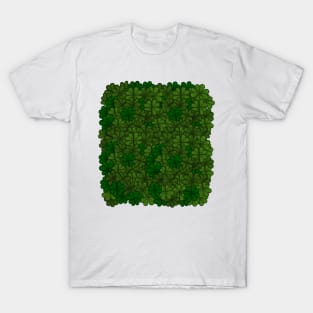 Field of Shamrocks Digital Art Pattern for Saint Patricks Day T-Shirt